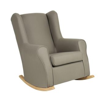 Muemue Sill&oacute;n Mecedora Con Patas Madera Gris 95x81x104cm