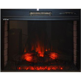 Purline Chimenea El&eacute;ctrica 2kw En Cristal Templado Plano Con Mando A Distancia Y Llama Regulable