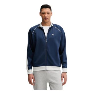 Guess Hoodies & sweatvesten, Heren, Blauw, L, Polyester, Fulvio Full Zip Sweatshirt