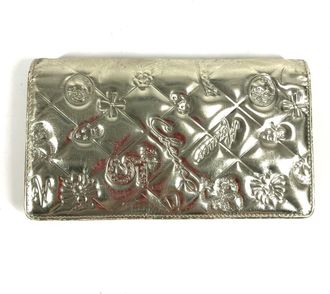 Chanel Gold Leather Long Wallet (Bi-Fold) (Pre-Owned)