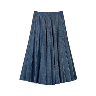 Twinset Donna, Gonne, Blu, L, new