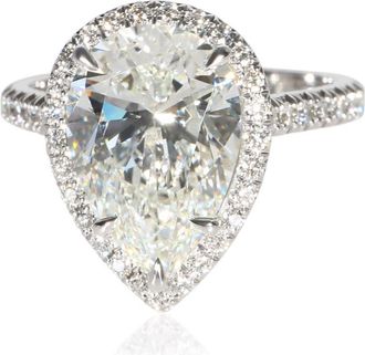 Tiffany & Co. Pre-Owned Tiffany & Co. 4.02 ct Pear Diamond Soleste Engagement Ring