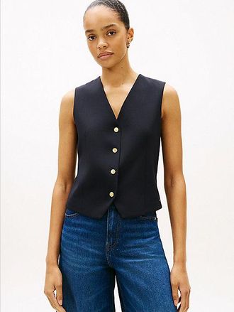 Tommy Hilfiger Chaleco atemporal con botones dorados