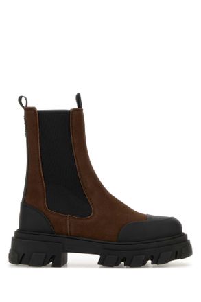 Ganni Two Tone Suede Boots