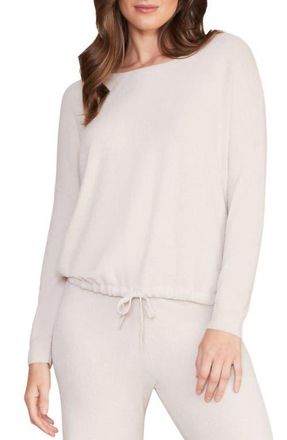 Barefoot Dreams CozyChic Ultra Lite Lounge Pullover in Stone at Nordstrom, Size X-Small