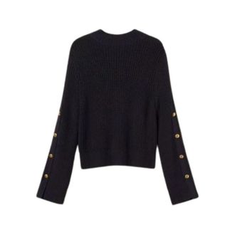 Twinset Ronde hals gebreid - Dames - Ronde hals truien - Blauw - M - Truien & Vesten