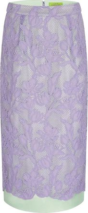 Shanghai Tang Tang midi skirt - PURPLE