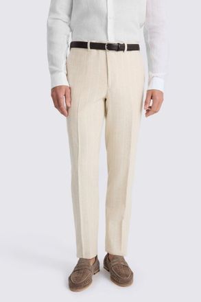 Moss Slim Fit Light Camel Stripe Trouser