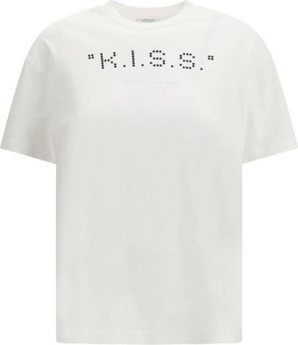 Off-white Kiss Quote Reg Relaxed Cotton T-Shirt