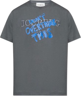 Iceberg Hombre, Camisetas, Gris, Talla: XL