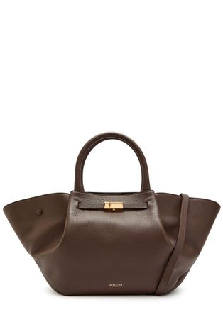 DeMellier The New York Midi Grained Leather Tote - Dark Brown - One Size