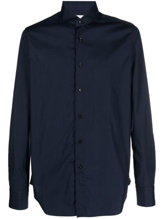 Xacus wrinkle-free tailored travel shirt - Blue
