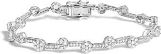 House of Brilliance 925 Sterling Silver 2.0 Cttw Diamond Custer Link Bracelet