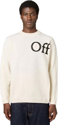Off-white Jersey de lana color crema - Knitwear - Hombre - Beige - XS