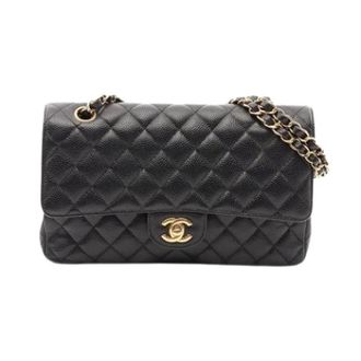Chanel Pre-owned Vintage Schoudertas - Dames - Pre-owned - Zwart - Maat: ONE Size Leer