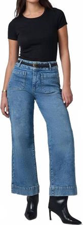 Lola Jeans Colette High Rise Wide Leg Jeans In Morning Day Light