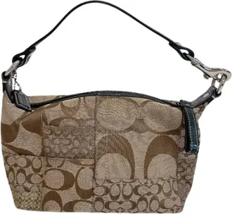 Coach Pre-owned Shoulder Bags, female, Brown, Size: ONE SIZE Pre-owned Canvas Shoulder Bag