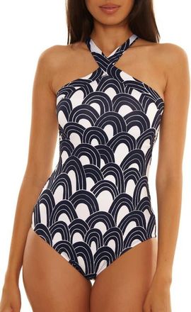 Trina Turk Halter One-Piece Swimsuit in Arches at Nordstrom, Size 10