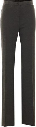 Pinko Hulka Pantalone Punto - Dames - Straight fit broeken - Grijs - L - Polyester - Broeken