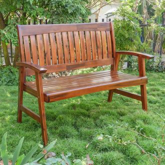International Caravan Inc Highland Acacia Americana Bench
