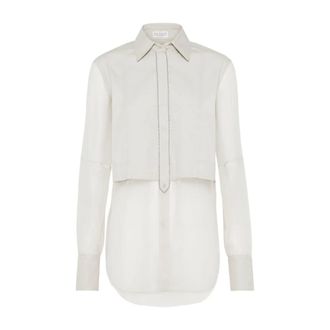 Brunello Cucinelli Dames, Blouses & Shirts, Wit, Maat: M