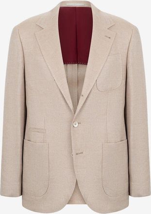 Brunello Cucinelli Unstrukturierter Blazer aus Leinenmix-Twill
