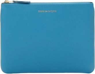 Comme Des Gar&ccedil;ons Big Pouch Classic Line - Dames - Clutches - Blauw - ONE Size - Leer - Tassen