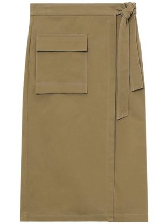 Closed Midi-rok met striksluiting - Beige