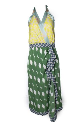 Dries Van Noten Dries van Noten, midi halter dress with print