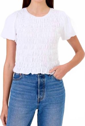Goldie London Lana Princess Top In White