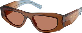 Prada PR B19S 25F90Q Mens Sunglasses Brown Size 52