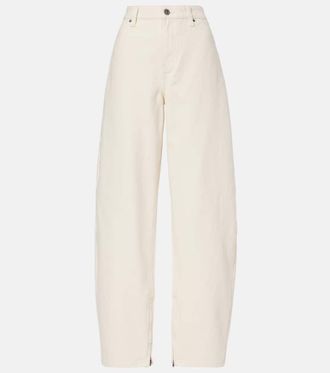 パンツ Peserico Relaxed Fit Beige Trousers With Cuffed Hem Peserico Relaxed Fit Beige Trousers With Cuffed Hem In