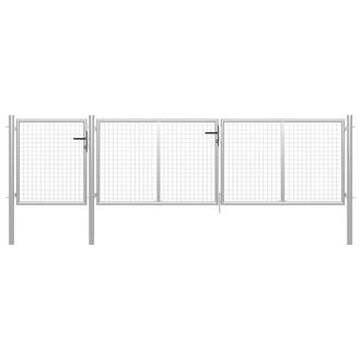 Berkfield Home Garden Gate Steel 400x75 cm Silver