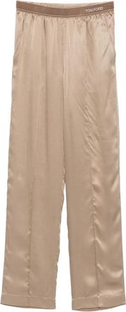 Tom Ford Peach-feel Silk Satin Pj Trousers