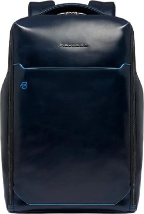 Piquadro Blue Square Rugzak - Heren - Rugzakken - Blauw - ONE Size - Leer - Tassen