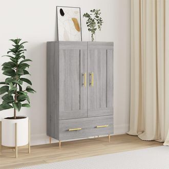 vidaXL Vidaxl - Aparador Alto Madera De Ingenier&iacute;a Gris Sonoma 69,5x31x115 Cm
