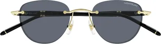 Montblanc Sunglasses Mb0412 S 001 Gold/Gray Men