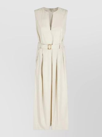 Woolrich womens sleeveless dress v neck belted