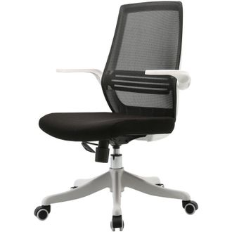 Hhg Poltrona sedia ufficio girevole ergonomica 869 regolabile tessuto traspirante nero