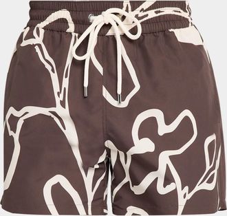 Frescobol Carioca Men & apos;s Rio Flor Swim Trunks