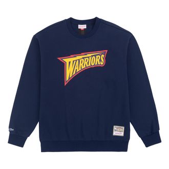 Mitchell & Ness x NBA Golden State Warriors Sweatshirt Navy Yellow MNJYFWHD23092003-NAVY