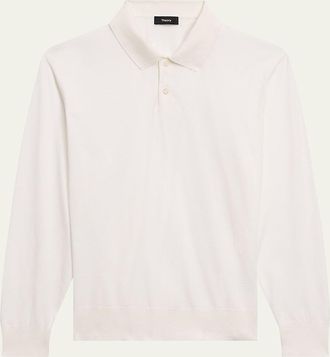 Theory Mens Goris Long-Sleeve Polo Shirt