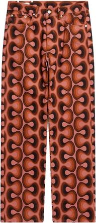 Dries Van Noten Jeans met Print - Heren - Regular Fit Jeans - Veelkleurig - W30 - Katoen - Jeans