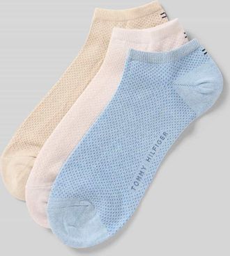 Tommy Hilfiger Sneaker-Socken aus Baumwoll-Mix im 3er-Pack in Hellblau, Gr&ouml;&szlig;e 35-38