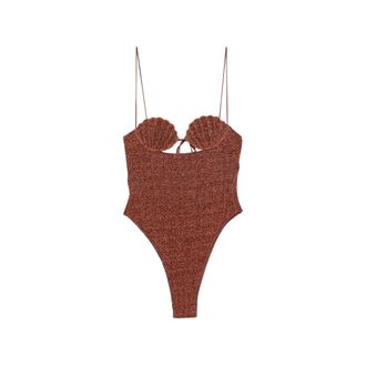 Os&eacute;ree Lumi&egrave;re Shell Cutout Swimsuit