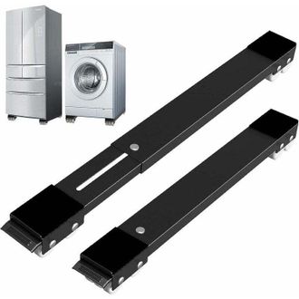 OEM Base De Lavadora Con Freno, Base M&oacute;vil Regulable Para Lavadora, Secadora, Frigor&iacute;fico, Carga 300 Kg, Color Negro