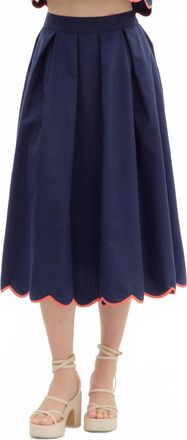 Entro Totally Tulips Midi Skirt In Purple