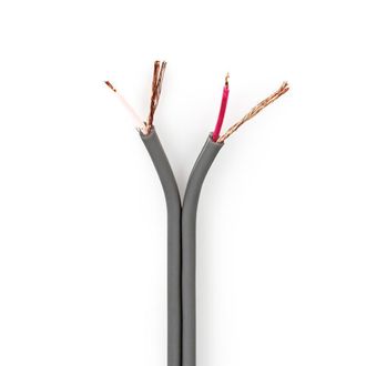 Nedis Cable De Luz 2x 016 Mm Koppar 1000 Metros Redondo Pvc Morkgra Rulle