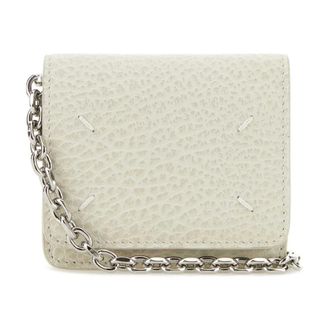 【MAISON MARGIELA】LEATHER CARD HOLDER WHITE Four Stitches Cardholder in White – SVRN