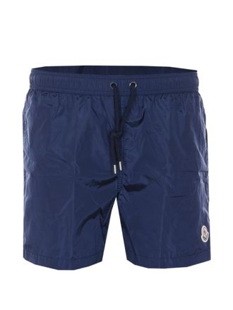 Moncler Navy Blue Logo Swim Shorts